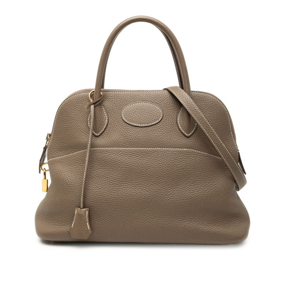 Hermes Bolide 31 Handbag Shoulder Bag 2-Way Etoupe Greige Gold Hardware Tauri...